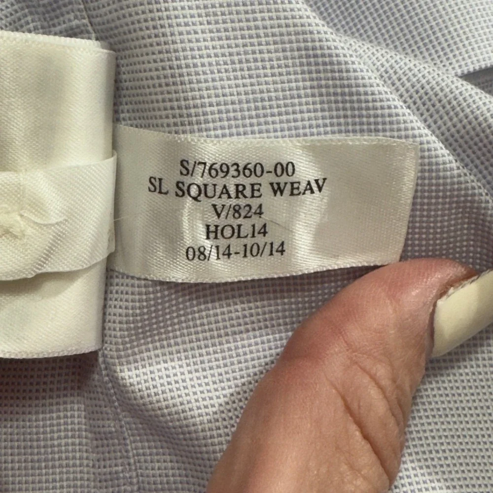 3059 | Banana Republic Non-Iron Slim Fit Dress Shirt Purple Micro-check Mens M